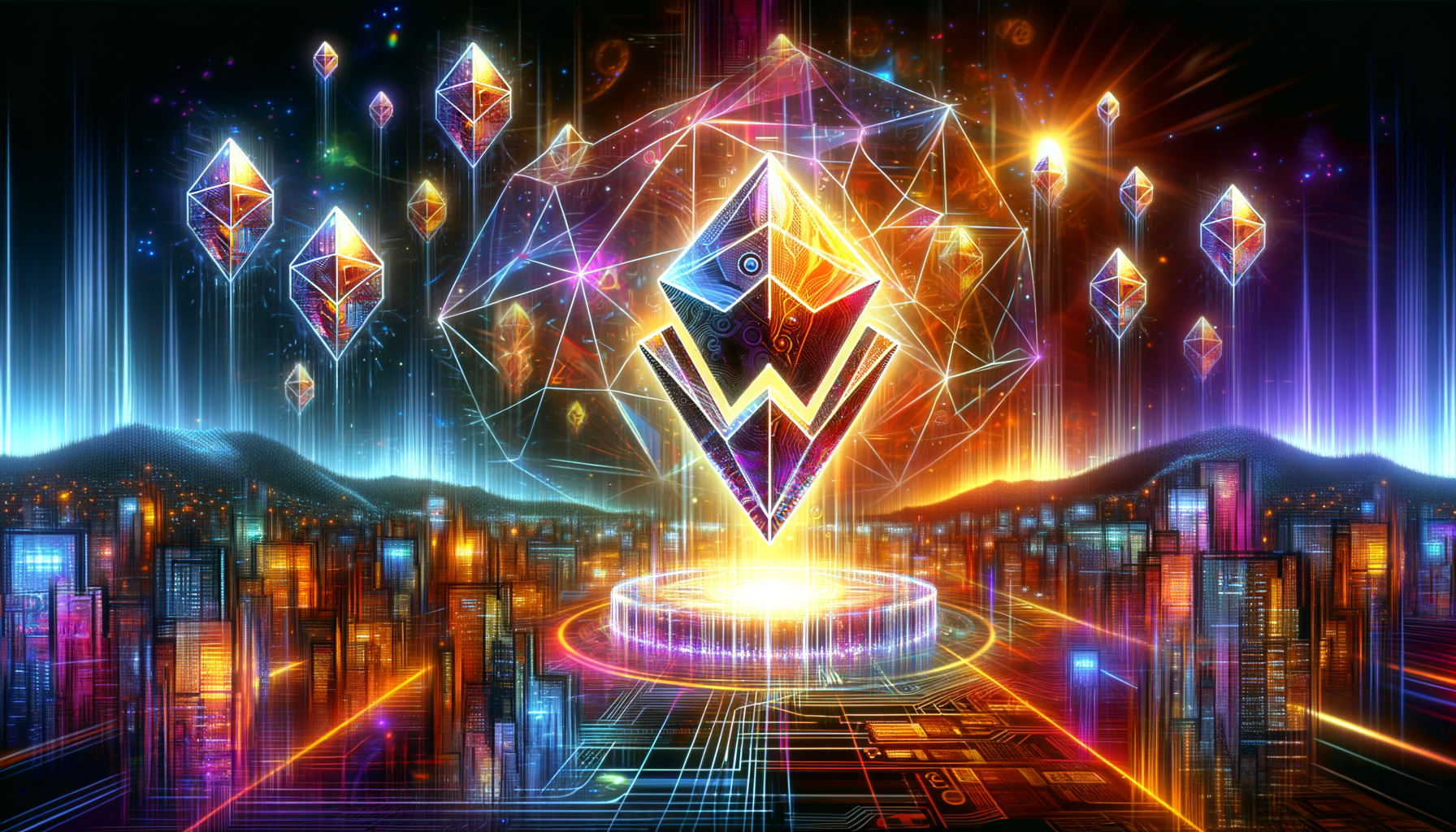 Eye-catching visual of WETH and cryptocurrency vibes