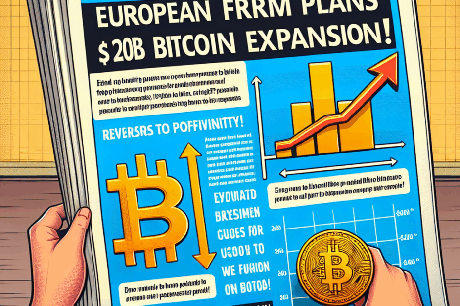 Bitcoin Bonanza: European Firm Unveils $20B Treasury Strategy
