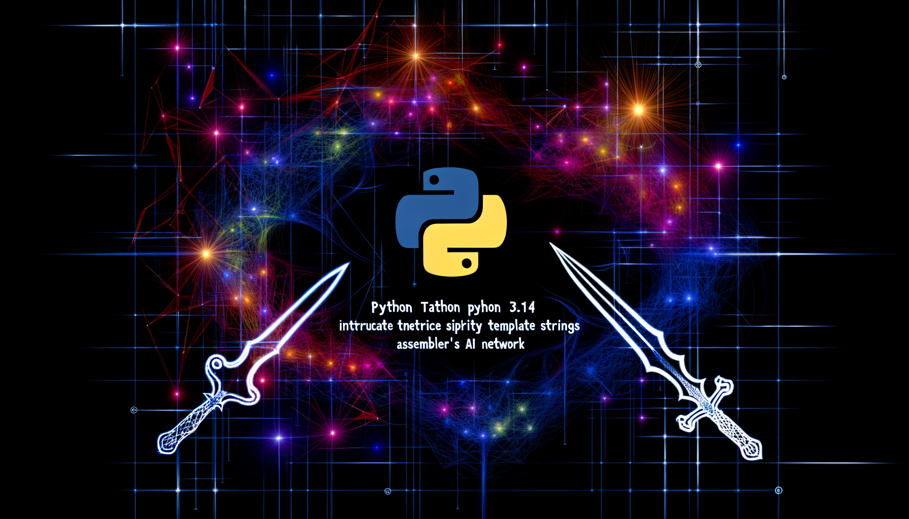 Python 3.14, template strings, WebAssembly
technology and  AI technology illustration