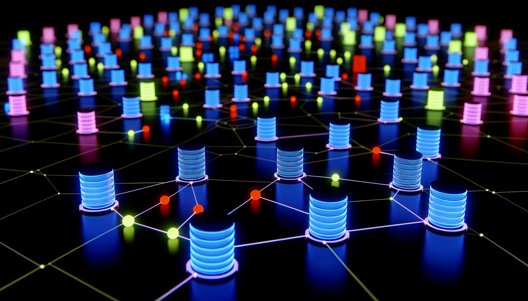MariaDB, data replication, database
technology and AI technology illustration