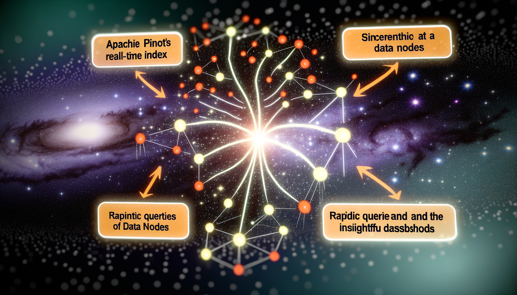 Apache Pinot, real-time analytics, star-tree index
technology and  AI technology illustration