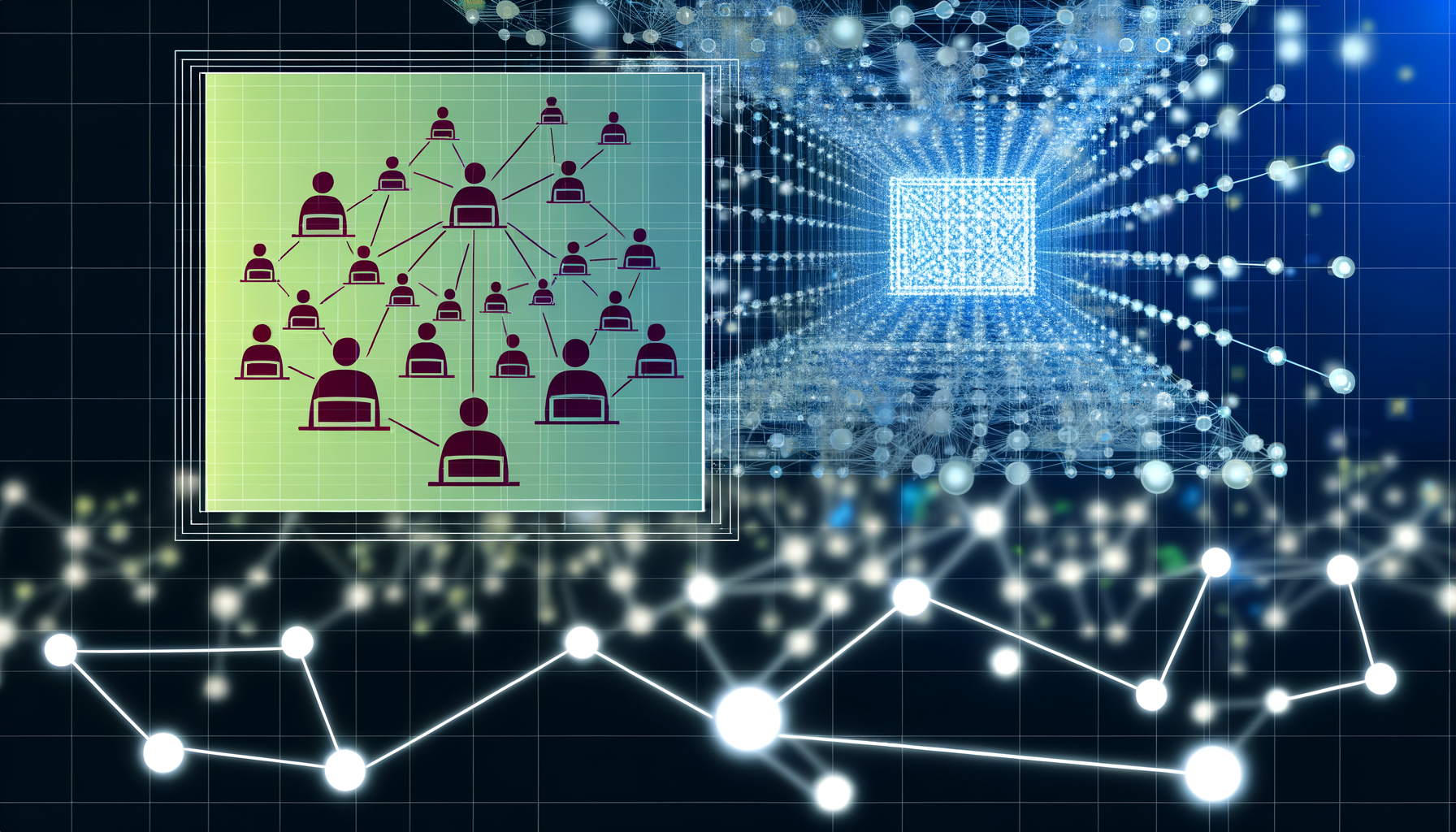 Snowflake, data warehouse, data scientists
technology and  AI technology illustration