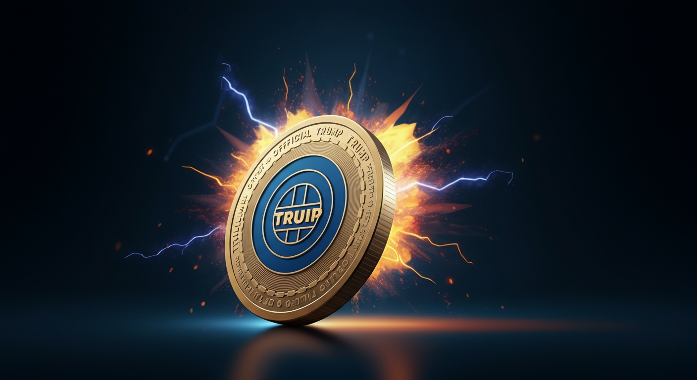 Eye-catching visual of Official Trump TRUMP and cryptocurrency vibes