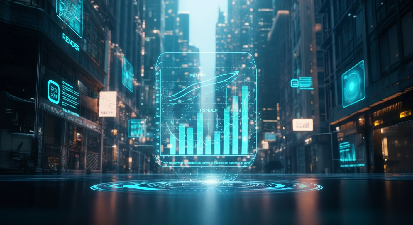 Future potential of Render RENDER represented visually