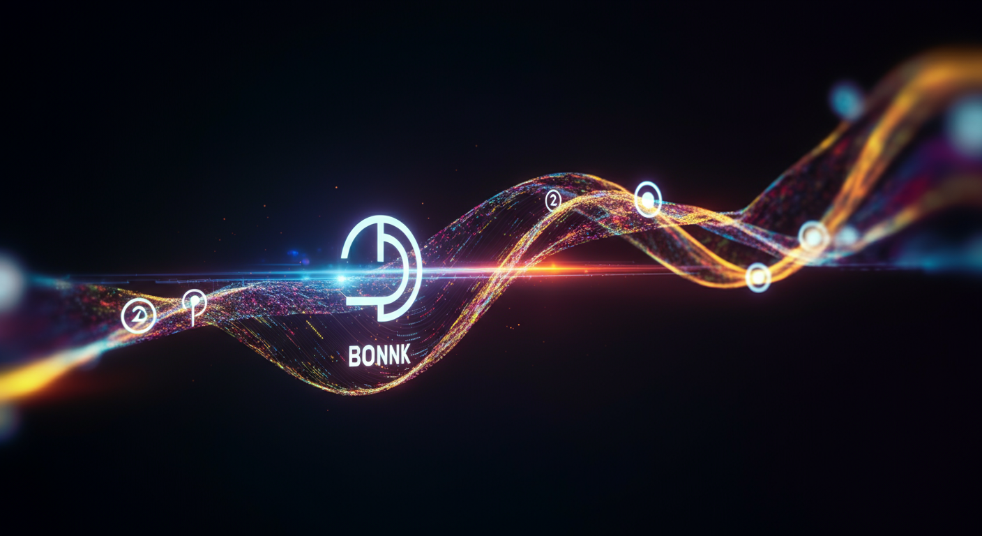 BONK technology and blockchain network illustration
