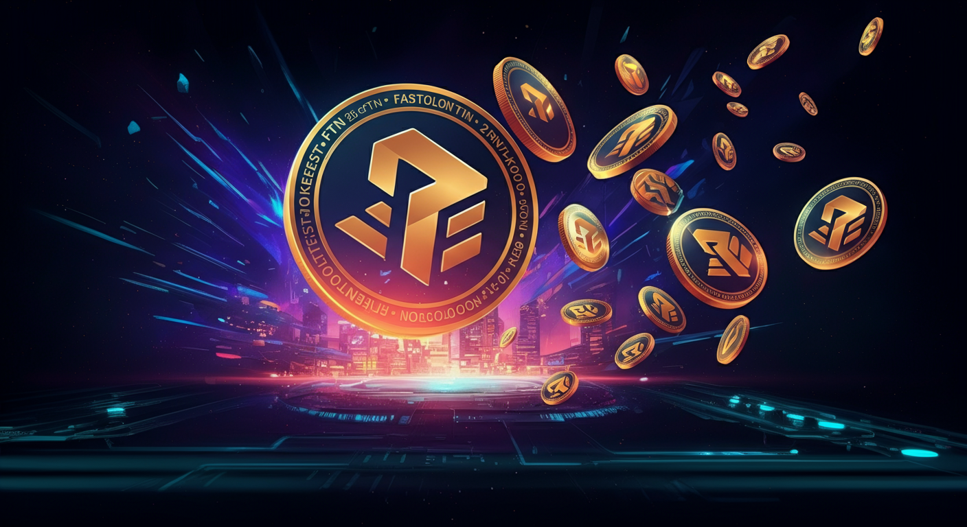 Eye-catching visual of Fasttoken FTN and cryptocurrency vibes