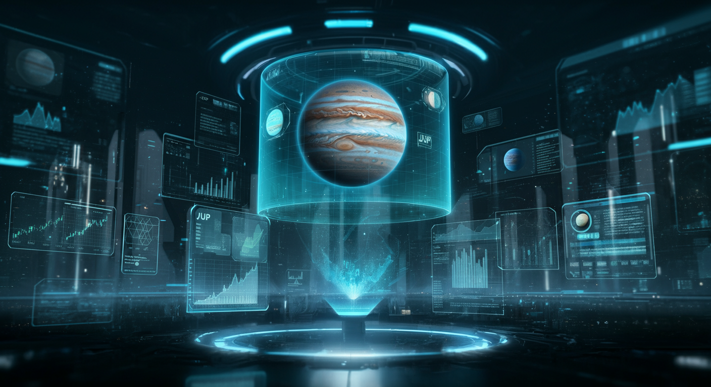 Future potential of Jupiter JUP represented visually