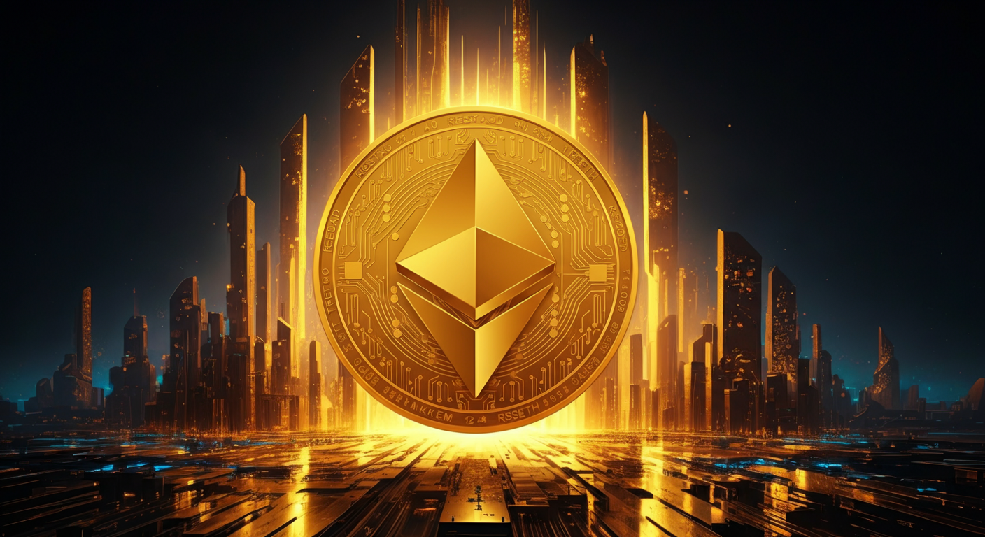 Eye-catching visual of Kelp DAO Restaked ETH RSETH and cryptocurrency vibes