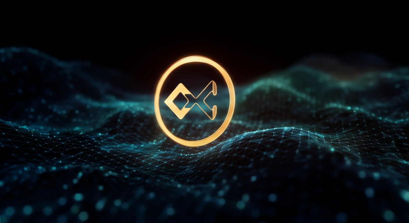 NEXO technology and blockchain network illustration