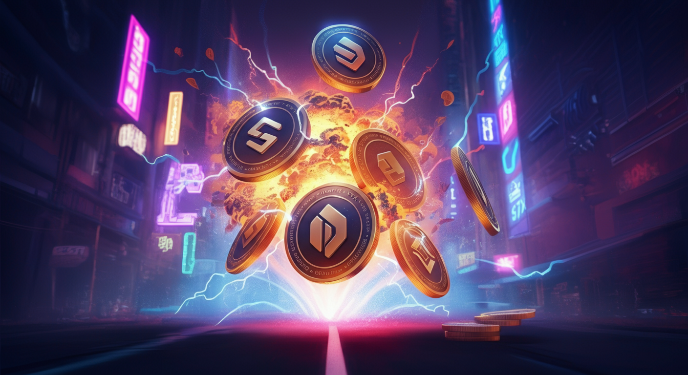 Eye-catching visual of Stacks STX and cryptocurrency vibes
