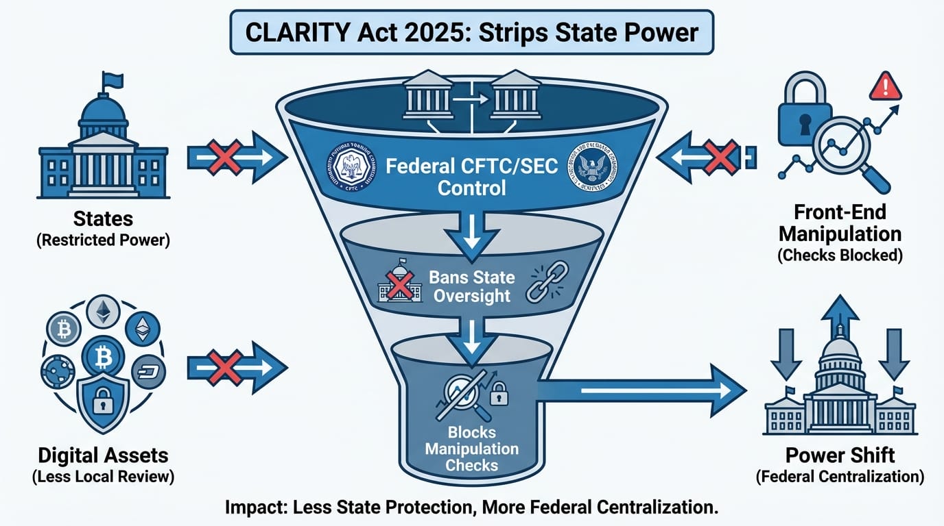 Diagram of CLARITY Act regulatory framework
