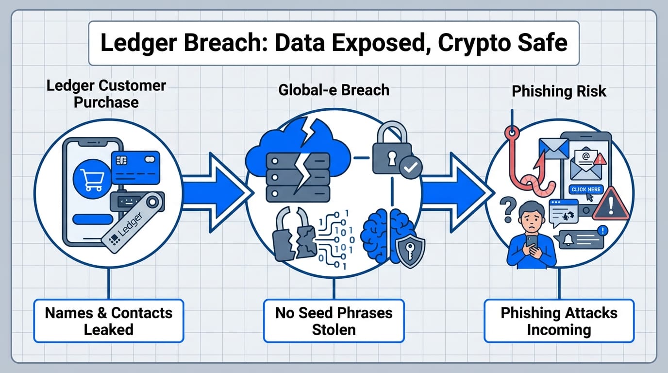 Diagram of Ledger's supply chain and breach points